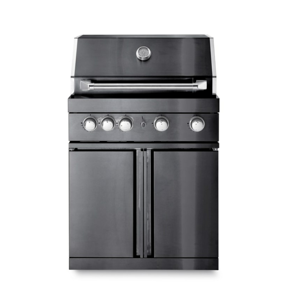 black collection free standing gas grill with 4 efficient burners and infrared system 1