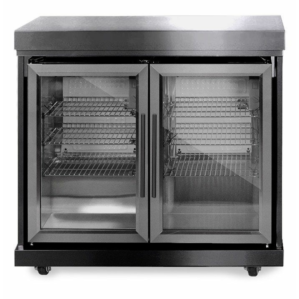 black collection module fridge with double doors