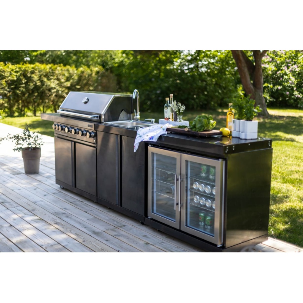 black collection module fridge with double doors 2