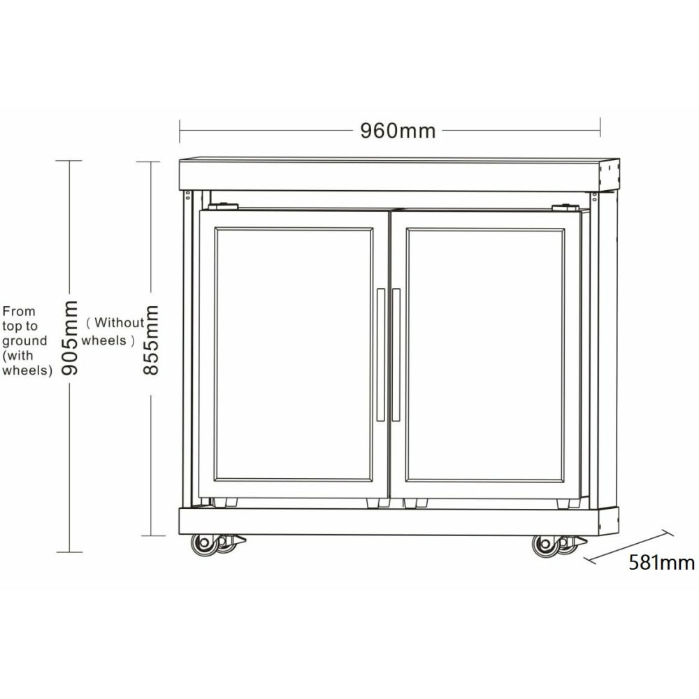 black collection module fridge with double doors 4