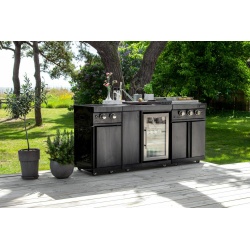 black collection module with double side burner 1