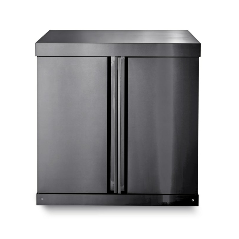 black collection module with storage cabinet