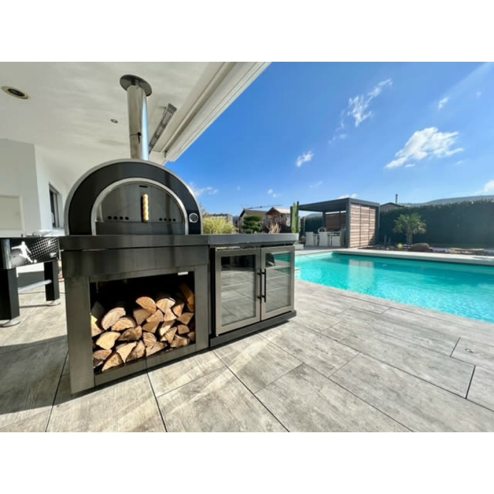 black collection module wood fired pizza oven naples 2