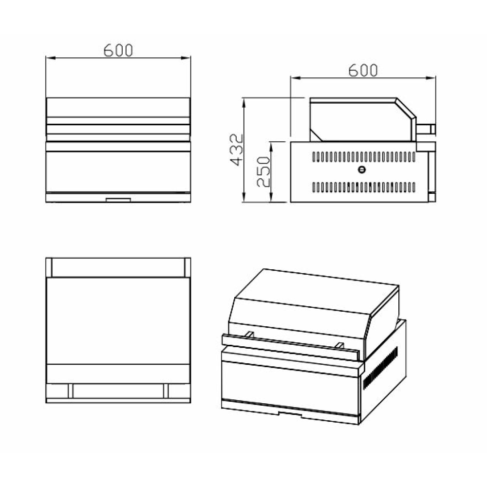 nordic line integrated charcoal grill black 4