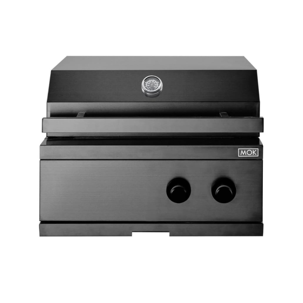 nordic line integrated gas grill 2 burners black 1