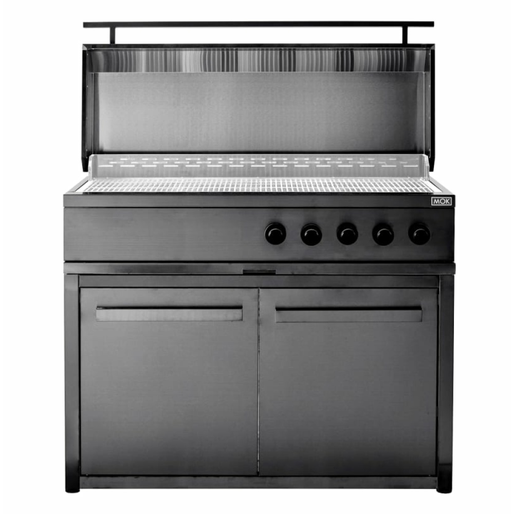 nordic line integrated gas grill 5 burners black 4 1