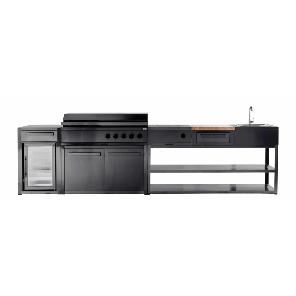 nordic line integrated gas grill 5 burners black 5 1