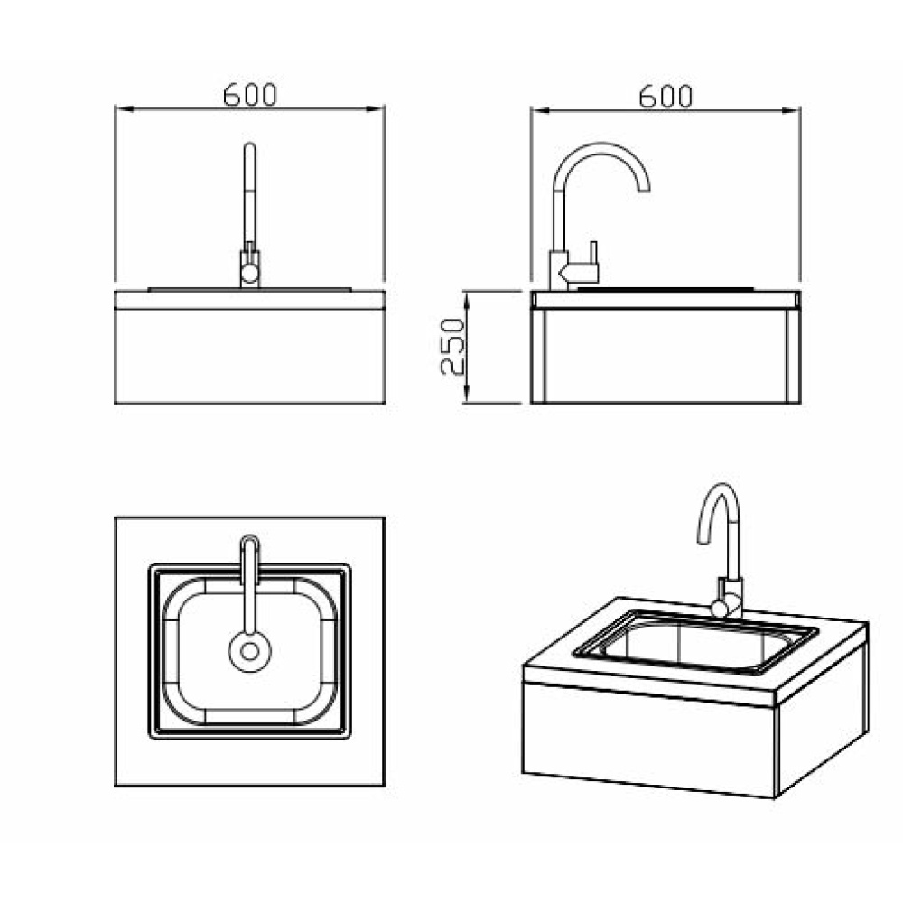 nordic line integrated sink module black 7 1