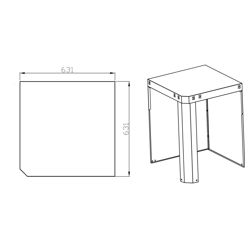 stainless collection corner module 90 6 1