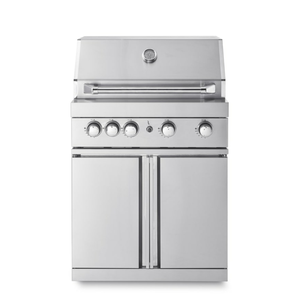 stainless collection free standing gas grill with 4 efficient burners and infrared system 1