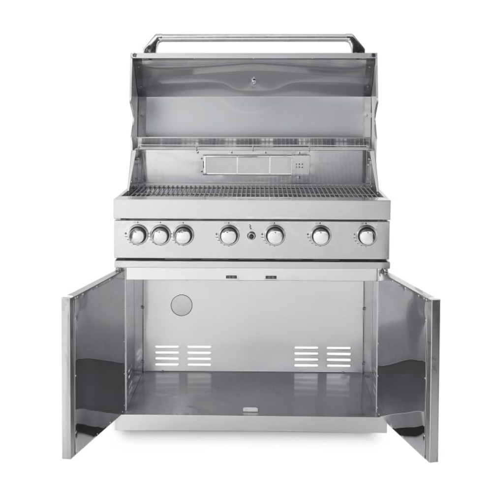 stainless collection free standing gas grill with 6 burners and infrared system 5