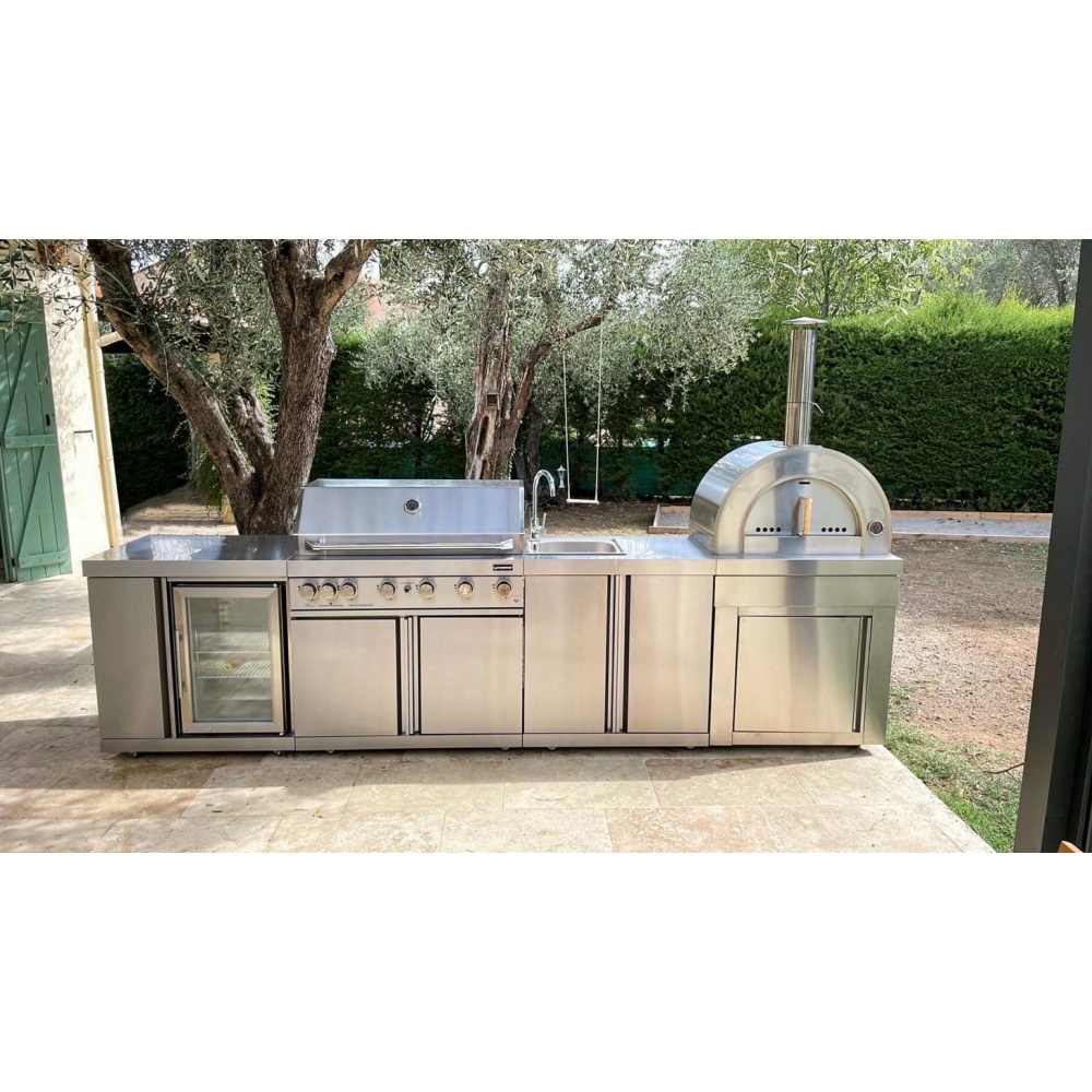 stainless collection free standing gas grill with 6 burners and infrared system 9