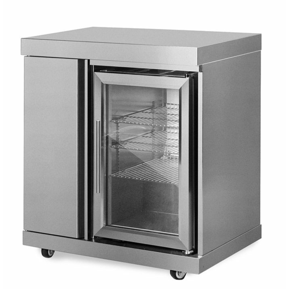 stainless collection module with refrigerator and storage cabinet 4