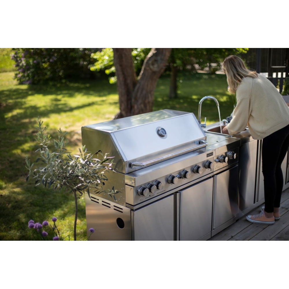 stainless collection module with sink and storage cabinet 3