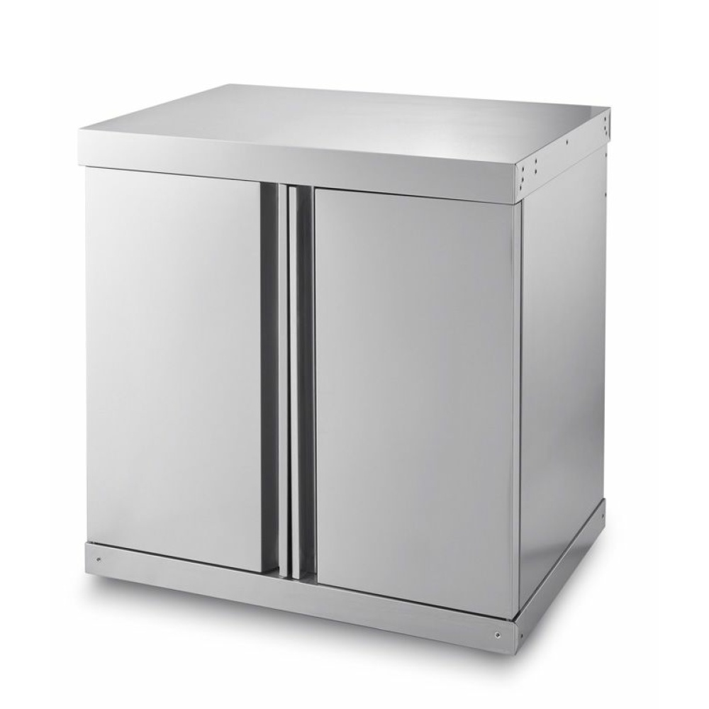 stainless collection module with storage cabinet 1