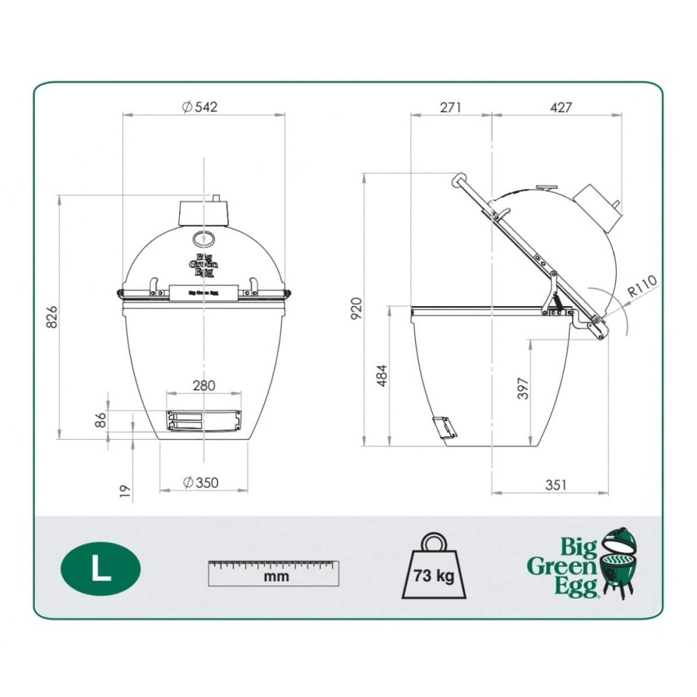 Kamado roštilj Big Green Egg  L size