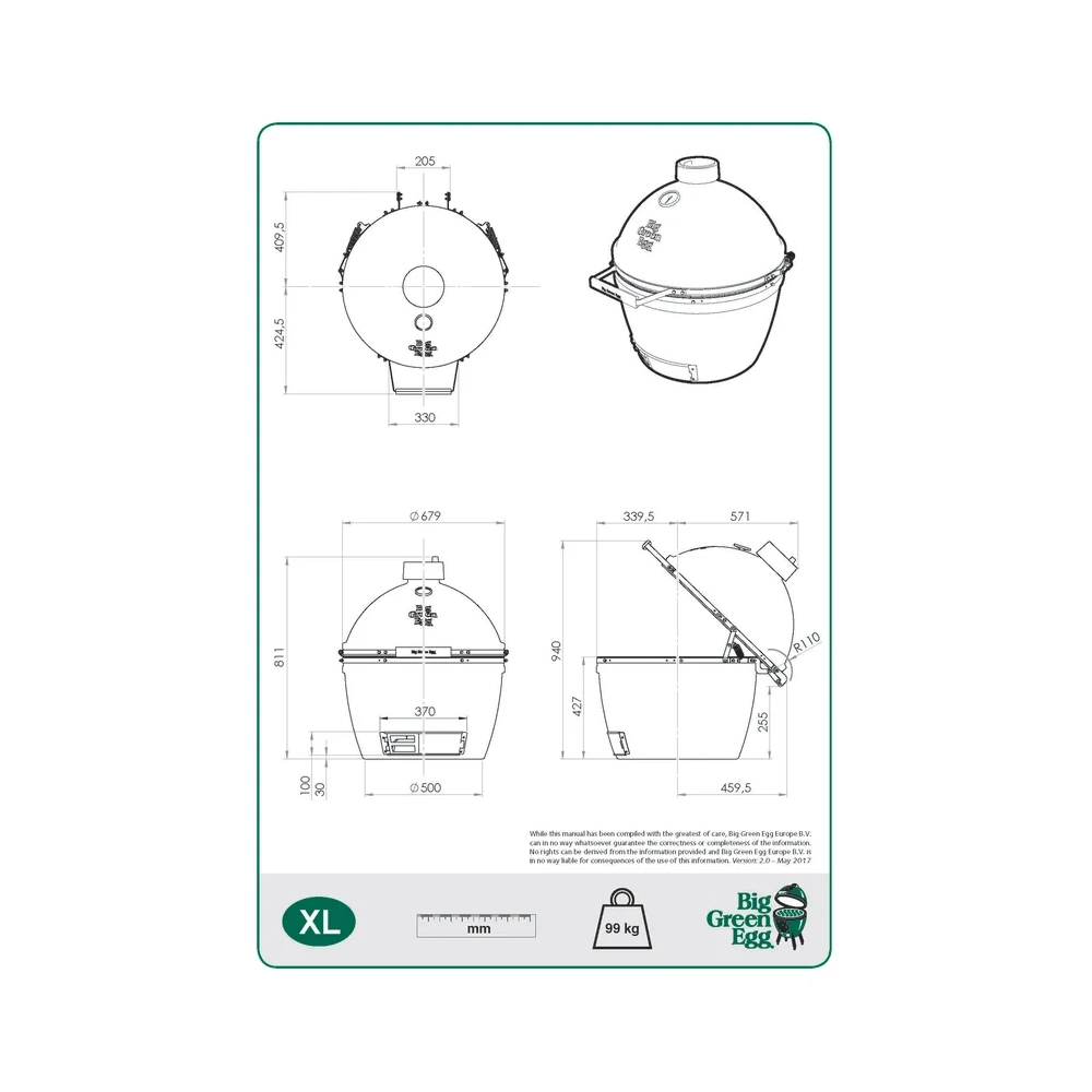 Kamado roštilj Big Green Egg XL size - Image 6