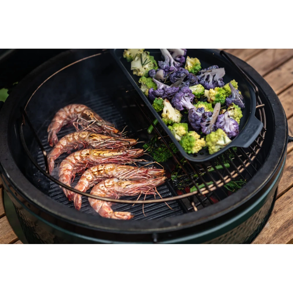 Big Green Egg polovina Plancha-e od lijevanog željeza L - Slika 6