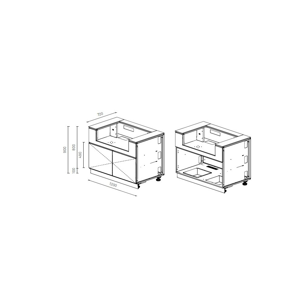 Vanjska kuhinja Kitchenbox set 5 standard crna - Slika 9