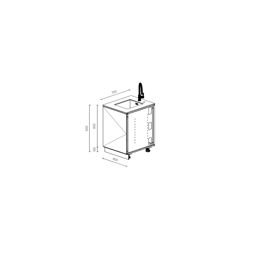 Vanjska kuhinja Kitchenbox set 2 standard bež - Slika 7