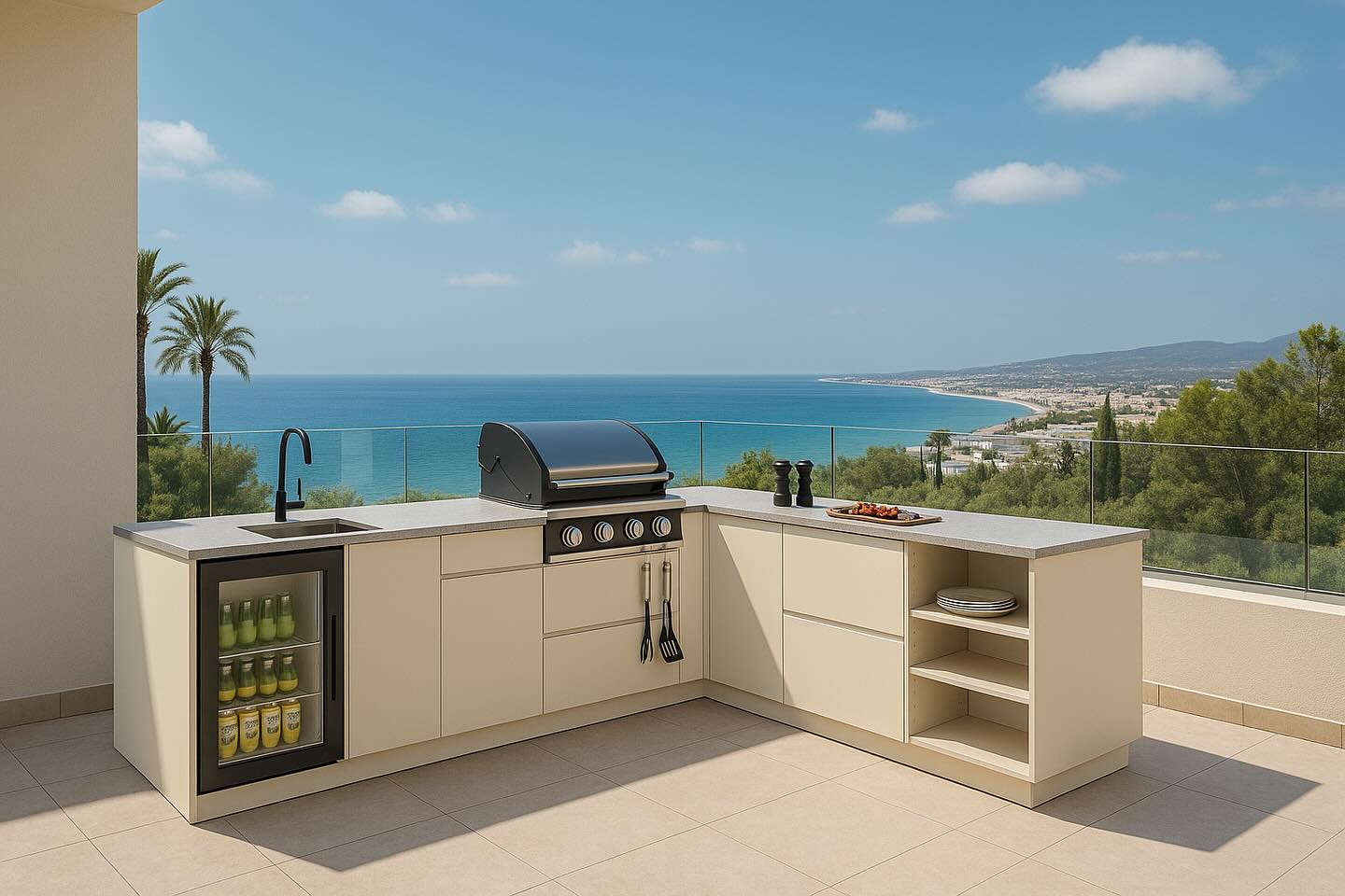 Vanjska kuhinja Kitchenbox set 2 standard bež - Slika 3