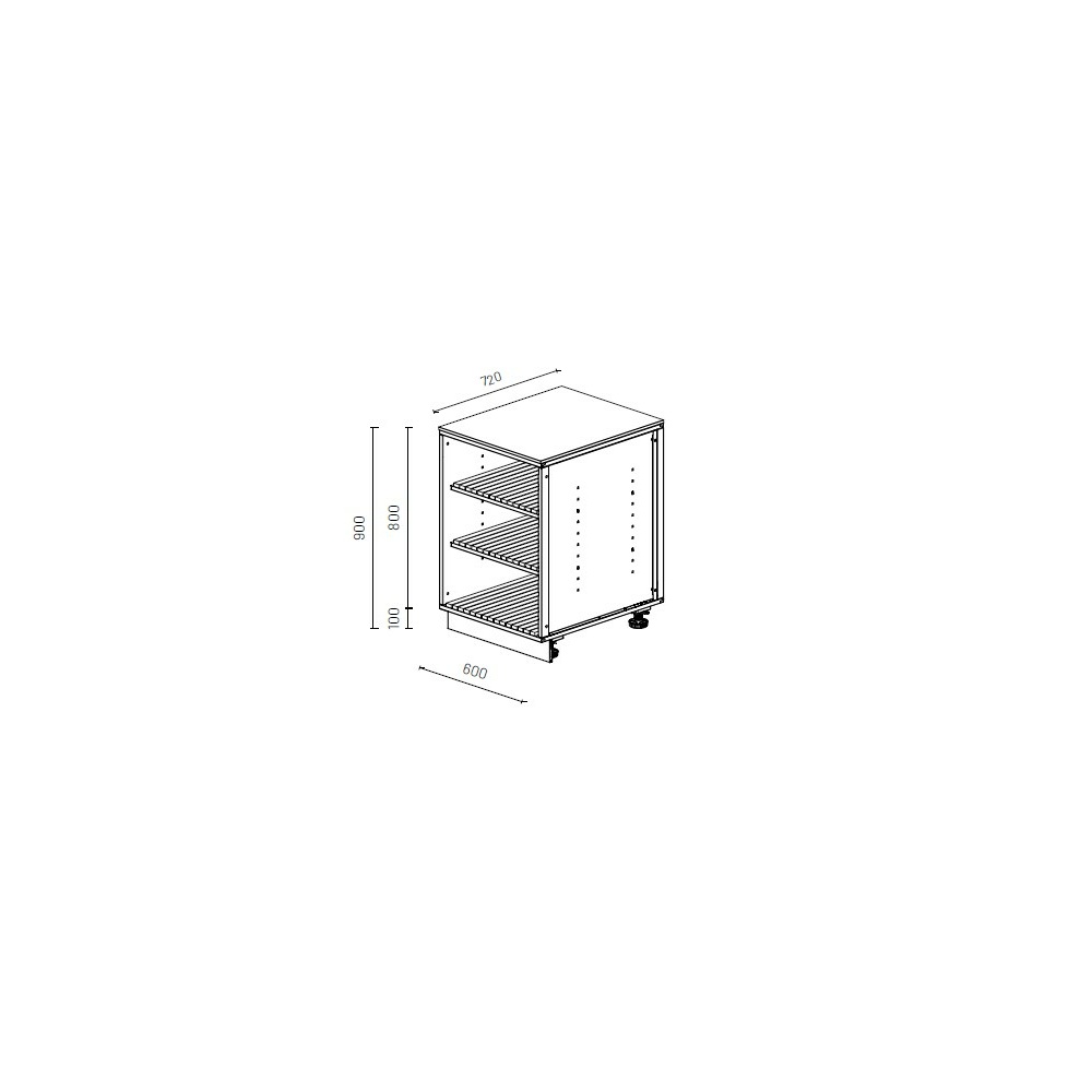 Vanjska kuhinja Kitchenbox set 5 standard crna - Slika 10
