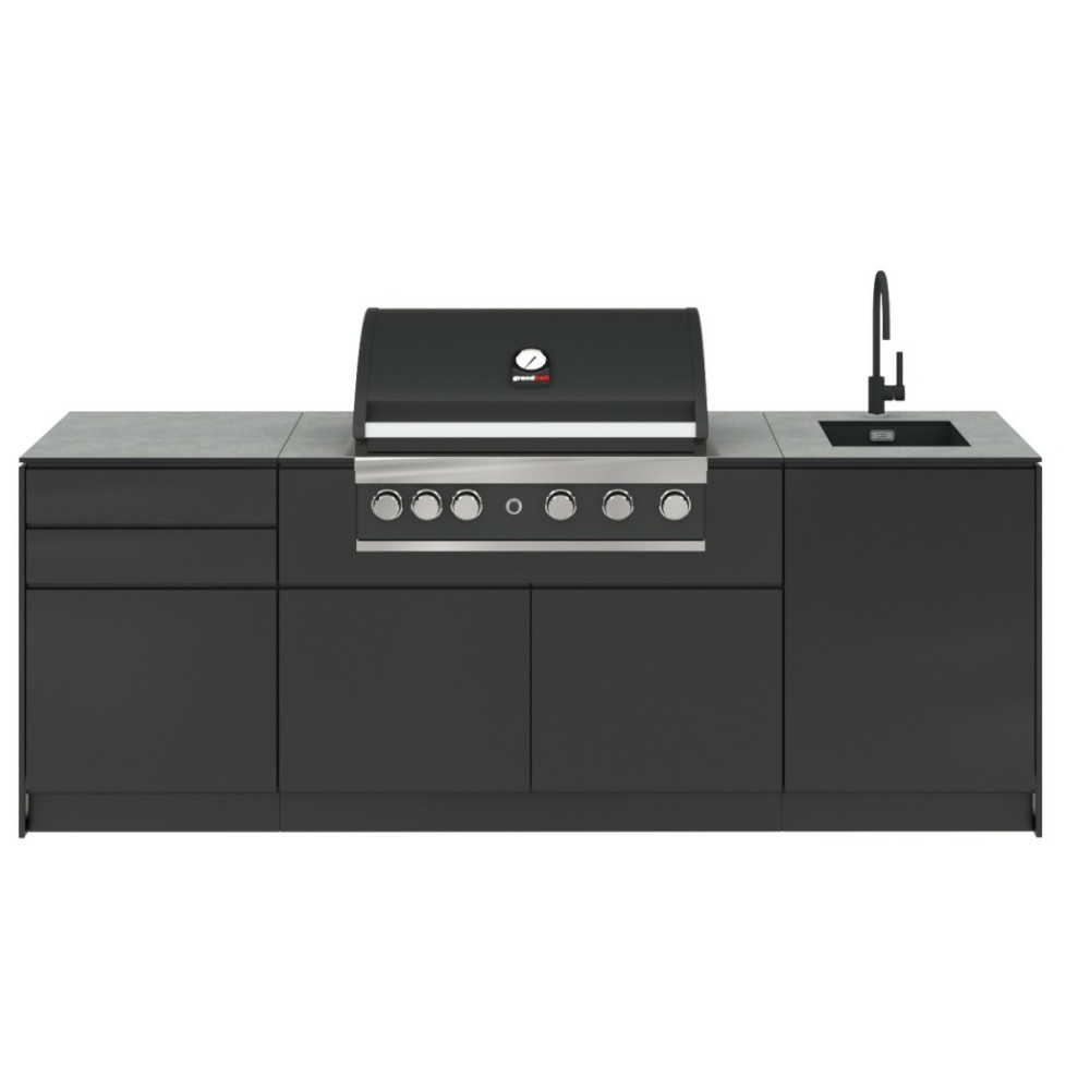 Vanjska kuhinja Kitchenbox set 1 standard crna