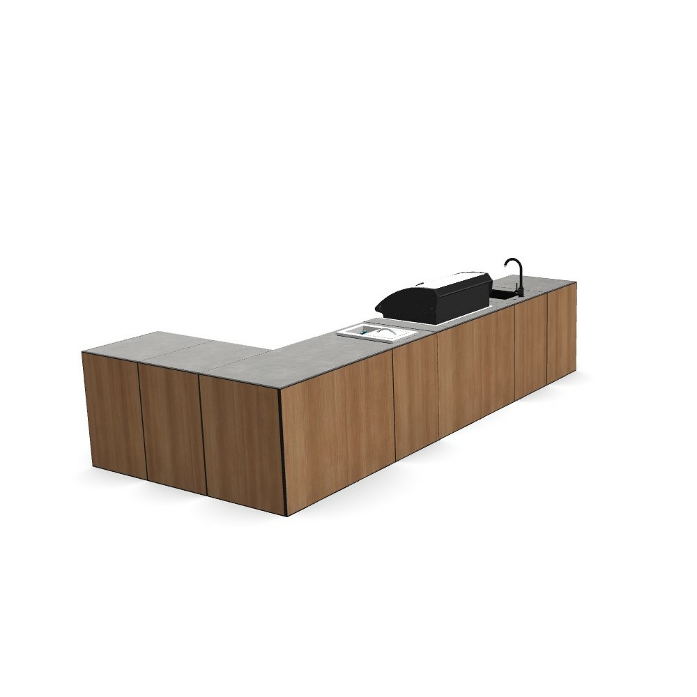 Vanjska kuhinja Kitchenbox kutna wood - Slika 3