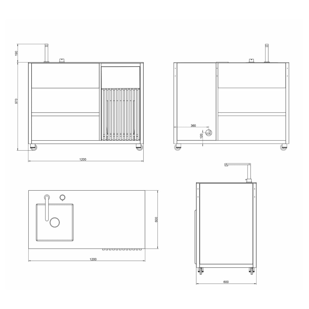 Vanjska kuhinja Designer basic