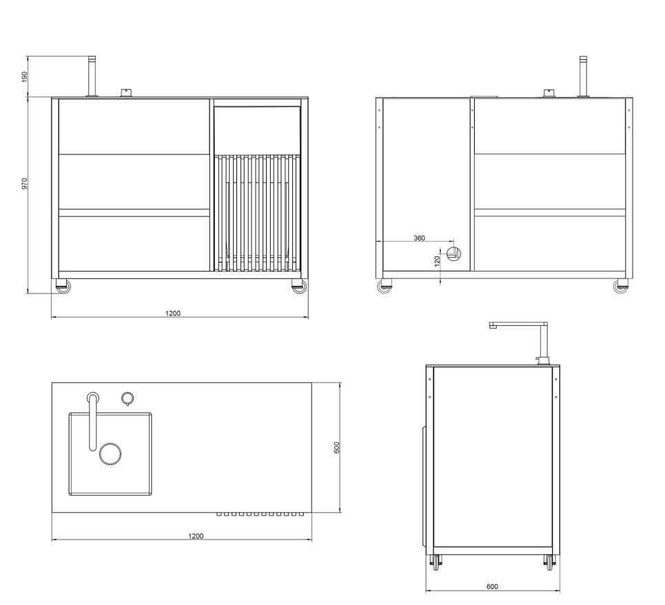 Vanjska kuhinja Designer basic - Slika 12