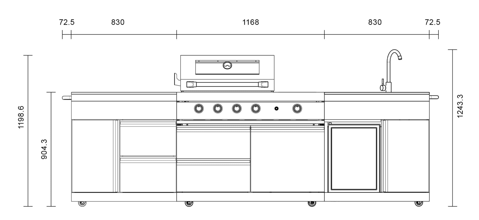 Vanjska kuhinja Pure Plus - Slika 12