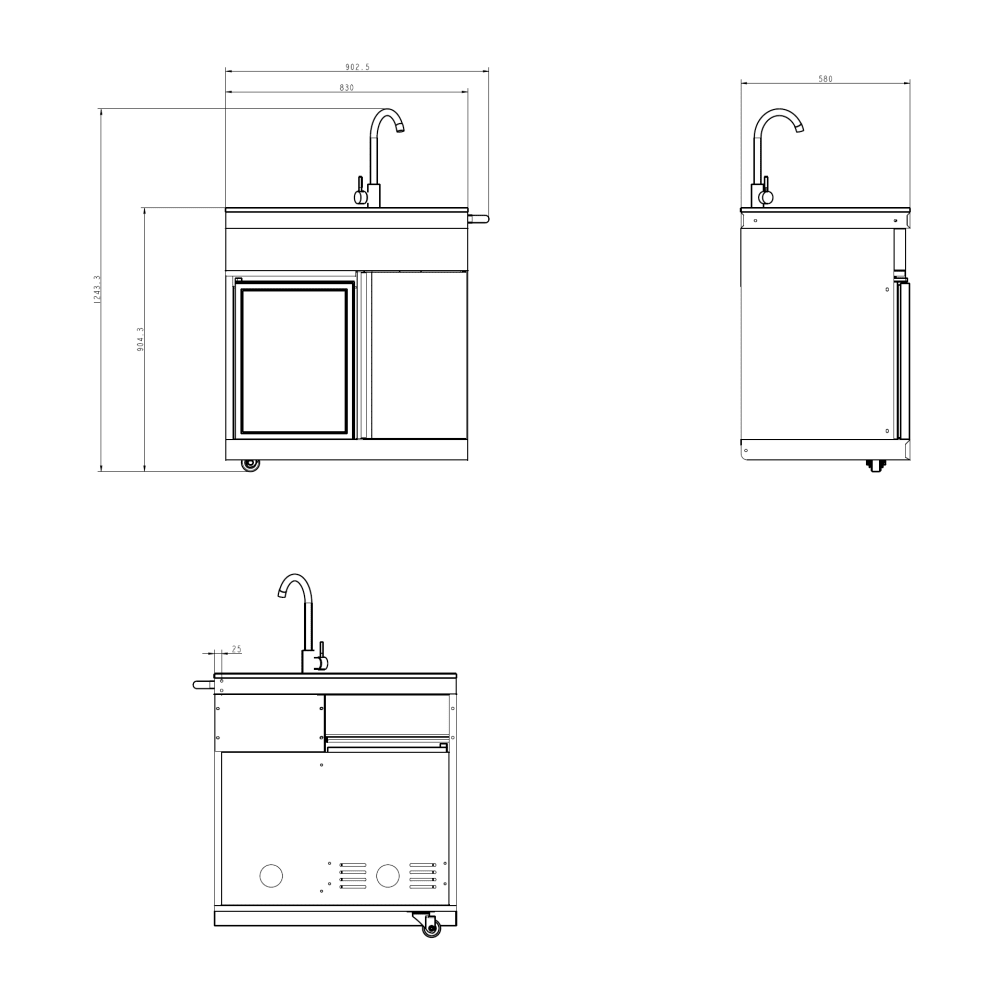 Vanjska kuhinja Pure kompakt