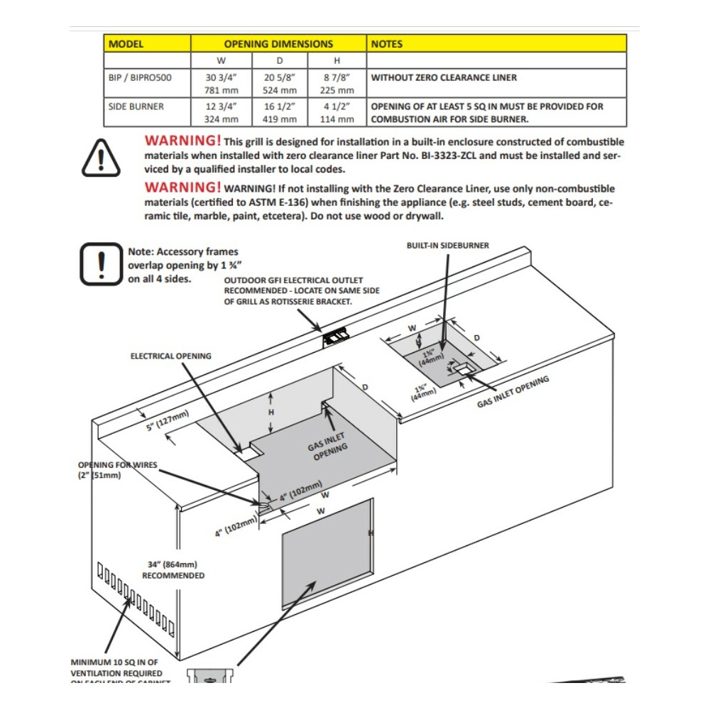 Napoleon ugradbeni plinski roštilj Prestige BIPRO500RB