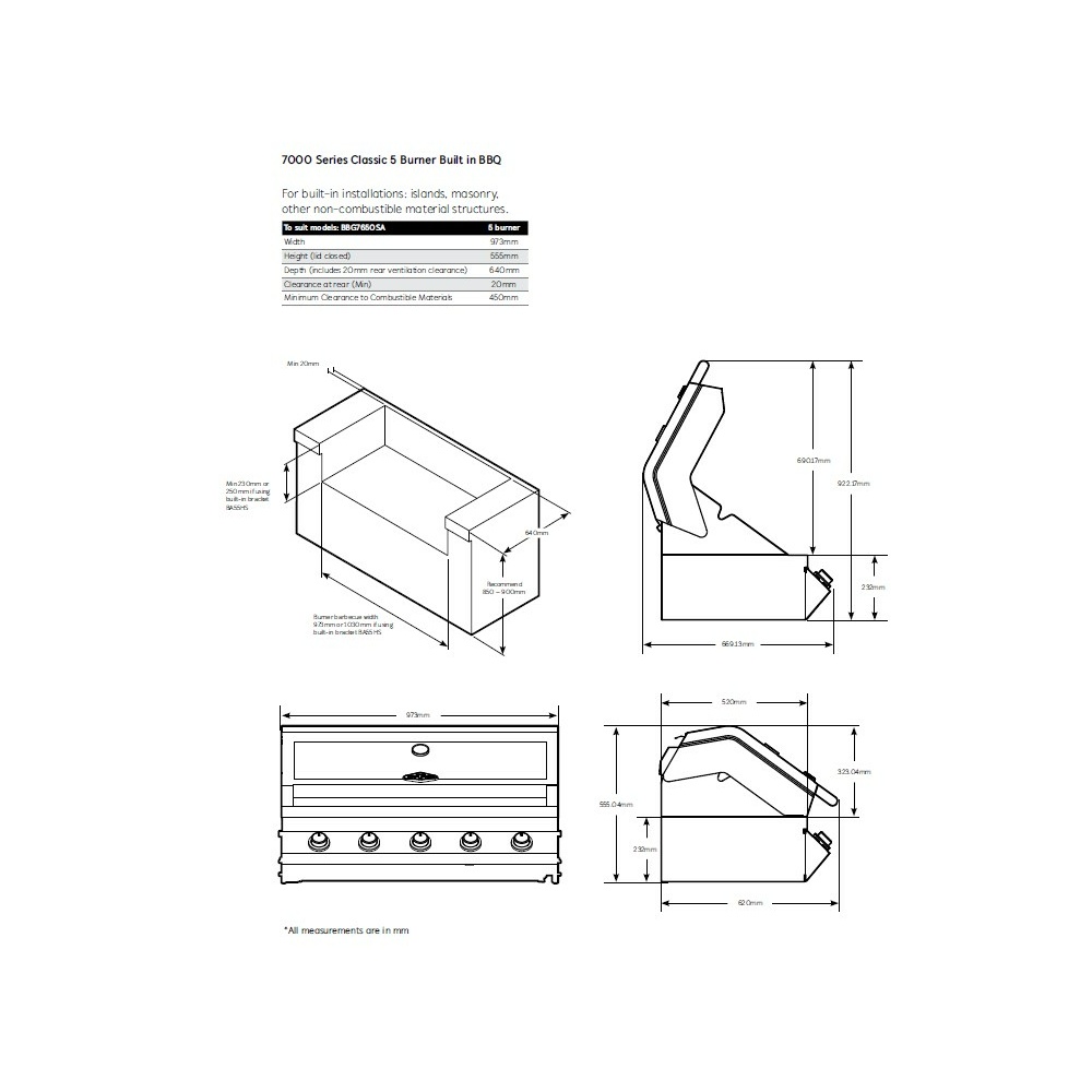 Beefeater ugradbeni roštilj Premium 7000-5