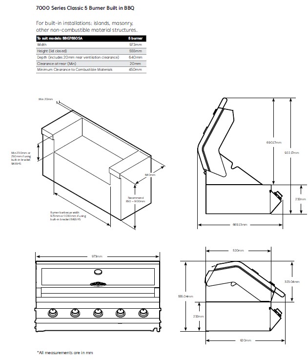 Beefeater ugradbeni roštilj Premium 7000-5 - Slika 5