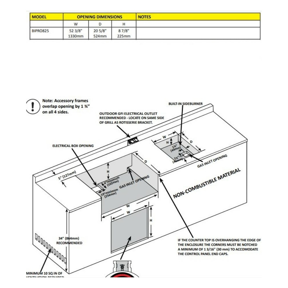 Napoleon ugradbeni plinski roštilj Prestige BIPRO825RSBI